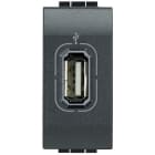 BTICINO - Connettore USB (non alimentato) -Serie Livinglight Antracite