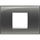 BTICINO - Placca quadra Livinglight 2 moduli centrati