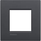 BTICINO - placca AIR 2 moduli - antracite - materiale metallo