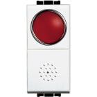 BTICINO - Pulsante 1P - NO + portalampada rosso 10A