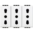 BTICINO - Presa triplex 2P+T 10/16A 250Vac bipasso