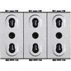 BTICINO - Presa triplex 2P+T 10/16A 250Vac bipasso