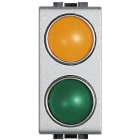 BTICINO - doppio portalampada con 2 diffusori 1 arancio + 1 verde