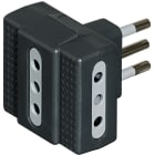 BTICINO - Adattatore TRIS - 3 prese 10A e spina 10A antracite