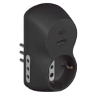 BTICINO - Adatt. B3 1 pr. st ted+2 10A+USB grigio