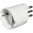 BTICINO - Esp. Adattatore con spina 2P+T 10A e presa tedesca - bianco