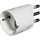 BTICINO - Adattatore con spina 2P+T 16A e presa tedesca - bianco (blister)