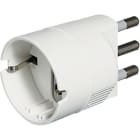 BTICINO - Esp. Adattatore con spina 2P+T 16A e presa tedesca - bianco