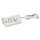 BTICINO - Multipresa da scrivania con 2 prese USB tipo A+C - bianca