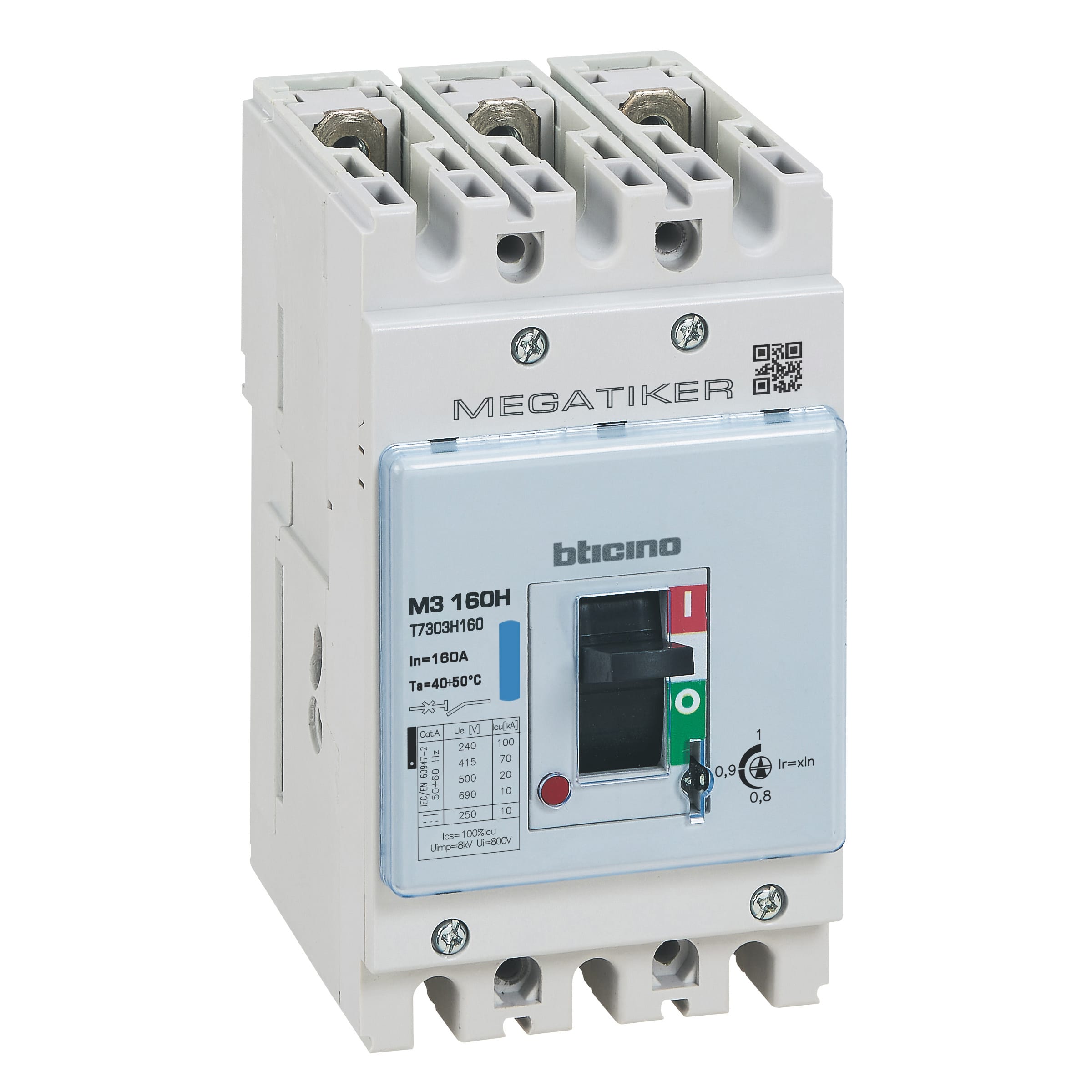LEGRAND - Interruttore scatolato magnetotermico M3 160H 3P - In= 160A - Icu 70kA