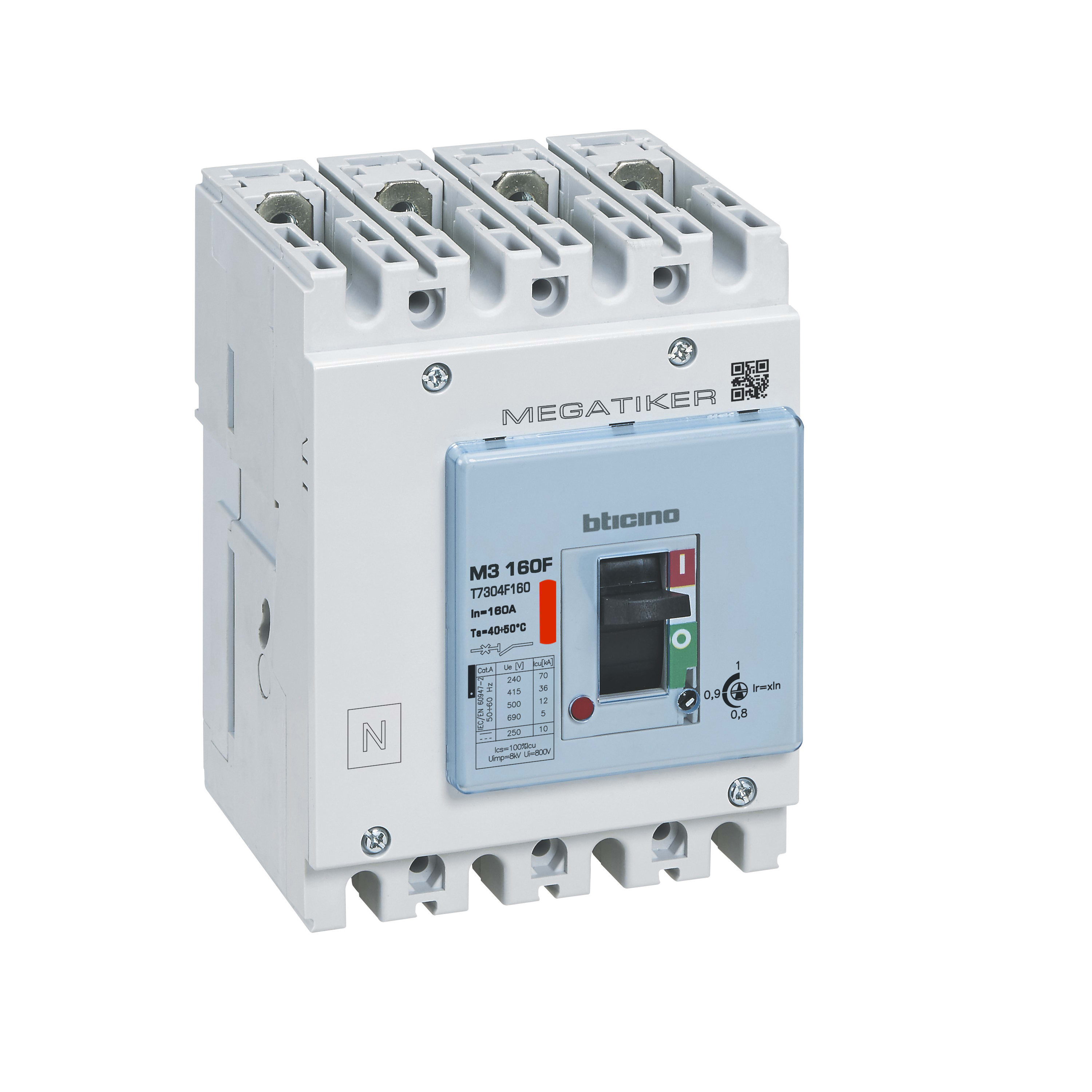 LEGRAND - Interruttore scatolato magnetotermico M3 160F 4P - In= 160A - Icu 36kA