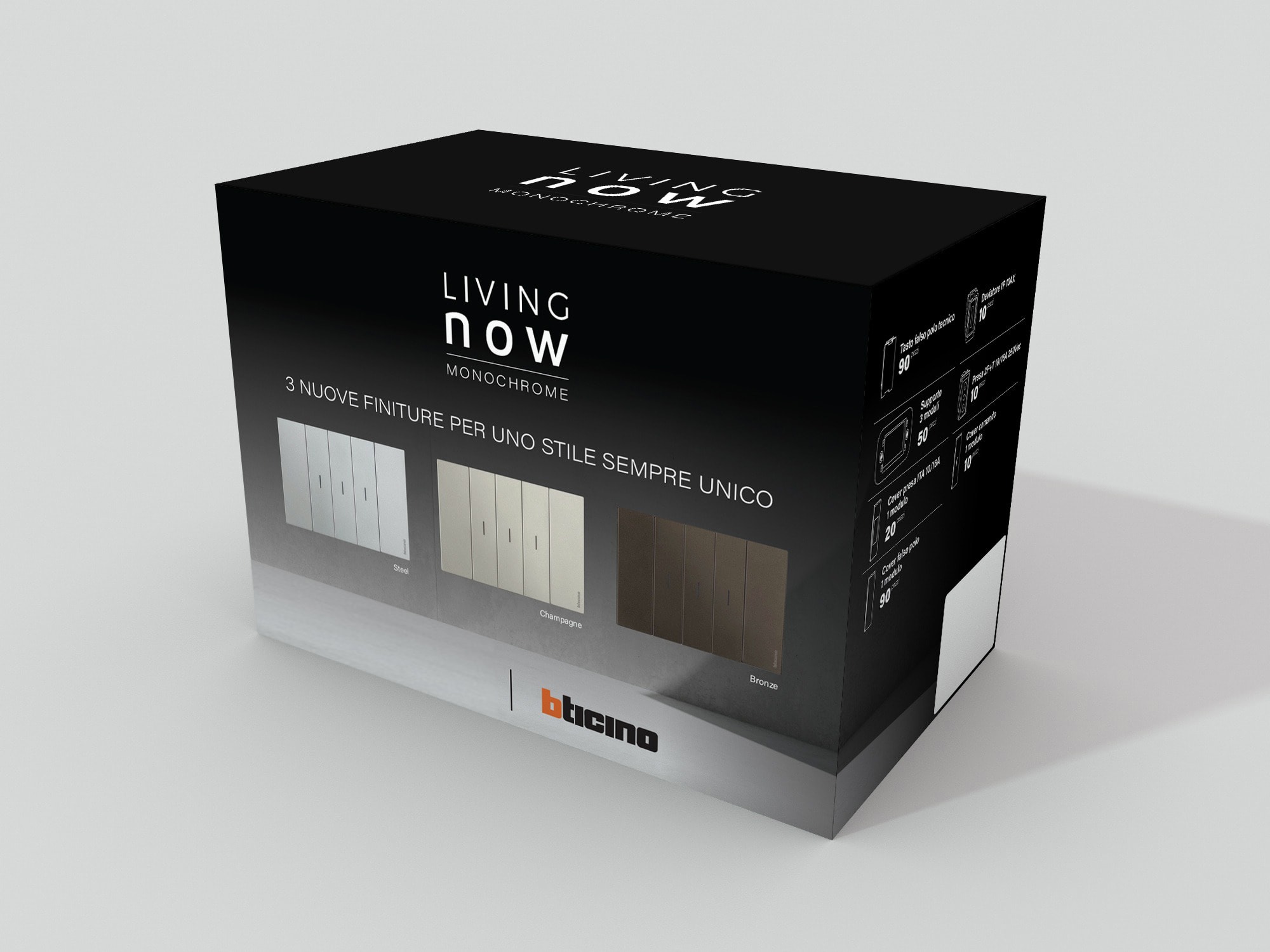 BTICINO - Cubetto Living Now 2026 con finitura Monochrome Bronze