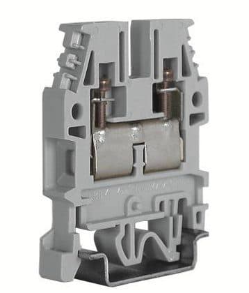 CABUR - Morsetto passante 4mm2, 1-piano, grigio CBD Premium.