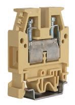 CABUR - Morsetto passante a vite combinata 10mm2, 1-piano, beige, serie CBD. CB440CR