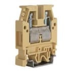 CABUR - Morsetto passante a vite combinata 10mm2, 1-piano, beige, serie CBD.