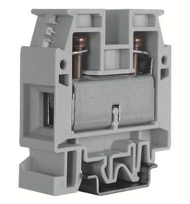 CABUR - Morsetto passante 50mm2, 1-piano, grigio, serie CBD Premium.