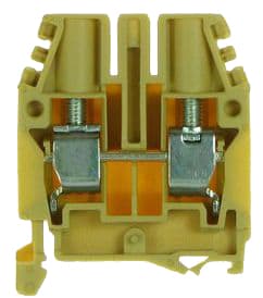 CABUR - Morsetto passante 10mm2, 1-piano, beige.