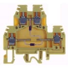 CABUR - Morsetto 4mm2, 2 piani, con diodi 1A schema I, per lampade e LED, colore beige. DS119