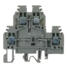 CABUR - Morsetto per lampada a LED 4mm2, 2 piani, con diodi 1A schema I, colore grigio.