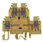 CABUR - Morsetto passante 4mm2, 2 piani, con diodi 1A schema DD, colore beige.