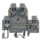 CABUR - Morsetto indicatore tensione, 4mm2, 2 piani, diodi 1A schema U, grigio.