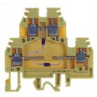 CABUR - Morsetto 4mm2, 2 piani, con diodi 1A schema L, colore beige, per lampade e LED.