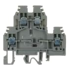 CABUR - Morsetto 4mm2, 2 piani, con diodi 1A schema L, colore grigio, per lampade e LED.