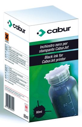 CABUR - Inchiostro per stampante CaburJet, colore nero, 80ml. INKBJET