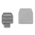CABUR - Piastrina terminale MVF.4/PT/GR, colore grigio, per MV100GR.