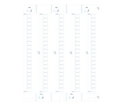 CABUR - Tessera morsetti Cabur 5x5mm, PC+ABS, bianco, per Caburjet. NU0550