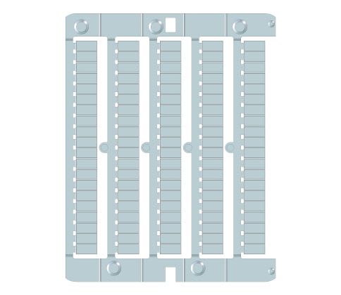 CABUR - Tessera per morsetti Cabur 5x10mm, PC+ABS, colore bianco, per Caburjet. NU1051