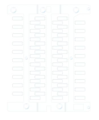 CABUR - Tessera prestampata personalizzata per tubetto, 4x12mm, ABS, bianco, speciale 12mm x 60 NUT12SP