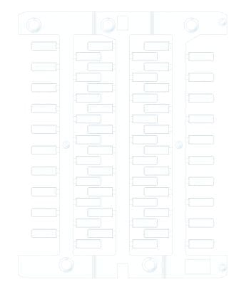 CABUR - Tessera prestampata personalizzata per tubetto, 4x12mm, ABS, bianco, speciale 12mm x 60