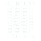 CABUR - Tessera prestampata personalizzata per tubetto, 4x12mm, ABS, bianco, speciale 12mm x 60