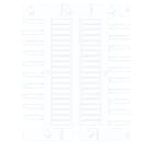 CABUR - Tessera rigida per tubetto, 4x18mm, ABS, colore bianco, per CaburJet. NUT18