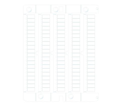 CABUR - Tessera morsetti Weidmuller 5x10mm, PC+ABS, bianco, per Caburjet.