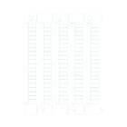 CABUR - Tessera morsetti Weidmuller 5x10mm, PC+ABS, bianco, per Caburjet.