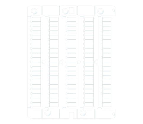 CABUR - Tessera morsetti Weidmuller 5x10mm, PC+ABS, bianco, per Caburjet.