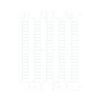 CABUR - Tessera morsetti Weidmuller 5x10mm, PC+ABS, bianco, per Caburjet.