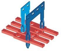 CABUR - Ponte a pettine 3 poli solo dispari, per morsetti a molla 2.5mm2. PTC0303S