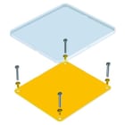 CABUR - Targa quadro 100x90mm gialla rivettabile in ABS per CaburJet. TA100090Y