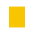 CABUR - Tessera adesiva in policarbonato gialla 30x70mm per CaburJet. TA3070AY