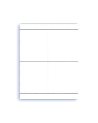 CABUR - Targa adesiva in policarbonato 40x90mm bianca per CaburJet TA4090AW. TA4090AW