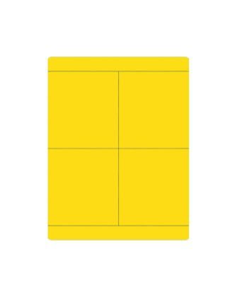 CABUR - Targa adesiva in policarbonato gialla 60x100mm per CaburJet. TA60100AY