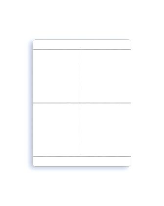 CABUR - Targa adesiva in policarbonato 80x100mm bianca per CaburJet. TA80100AW