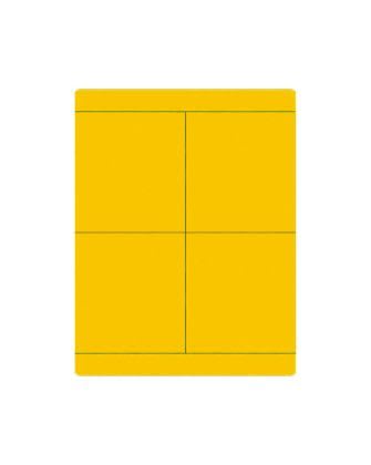 CABUR - Targa adesiva in policarbonato 80x100mm gialla per CaburJet. TA80100AY