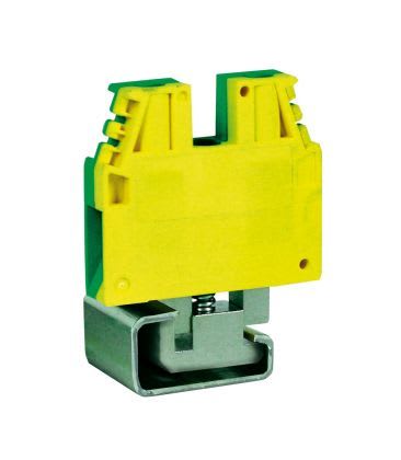 CABUR - Morsetto di terra a vite 6mm2, 1-piano per guida G32. TE120