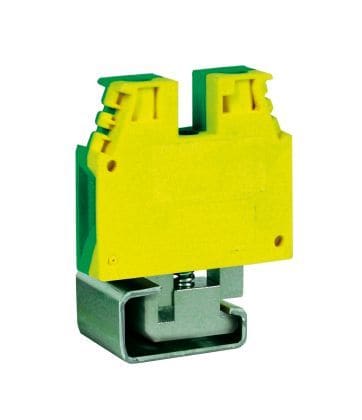 CABUR - Morsetto di terra 10mm2 a vite, 1-piano per guida G32.