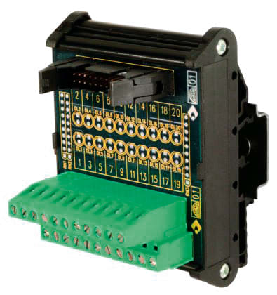 CABUR - Modulo flat 10 poli interfaccia IDC maschio senza LED.