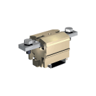 CABUR - Morsetto 2 bulloni 70mm2 per guida TH35, colore beige